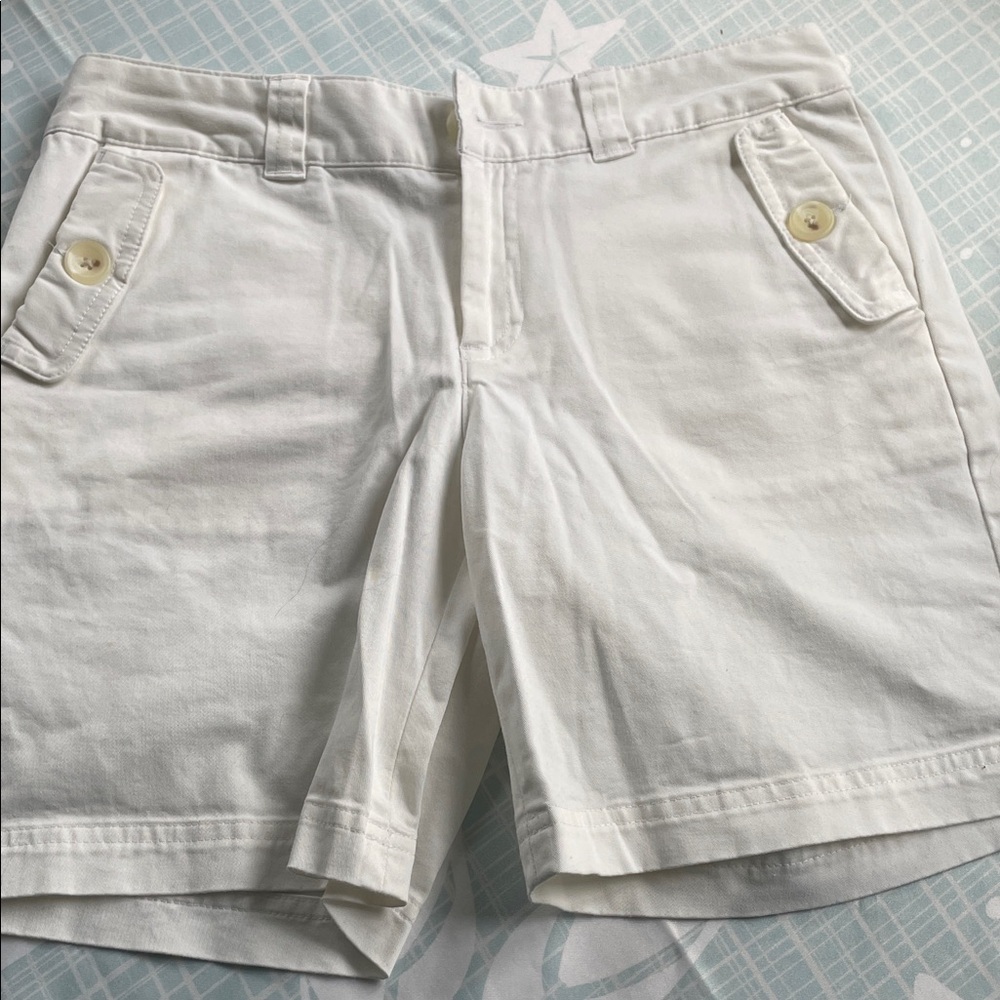 Banana Republic Cream Stretch Shorts